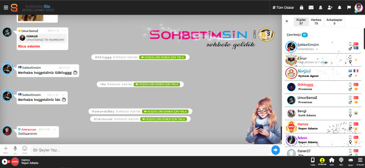 Sohbetimsin.Com Yepyeni Görünümü İle Yepyeni Özellikleri İle Sizlerle.